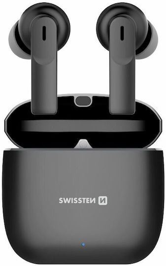 Swissten Alupods II In-ear Bluetooth Handsfree Earphones with Charging Case Black