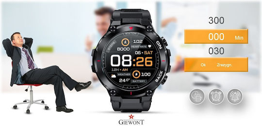 Giewont 460-1 Smartwatch with Heart Rate Monitor (Black) view 4
