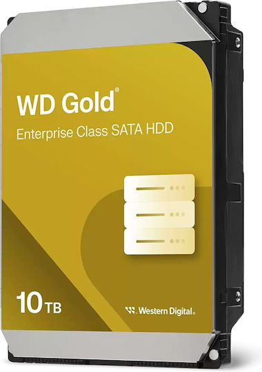 Western Digital Gold Enterprise Class 10TB HDD Hard Drive 3.5" SATA III 7200rpm with 512MB Cache for Server WD103KRYZ