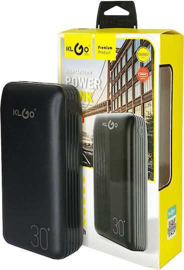 KLGO KP-88 Power Bank 30000mAh with USB-A Port Black view 2