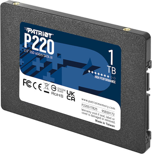 Patriot P220 SSD 1TB Type 2.5'' with SATA III Connection P220S1TB25 vista 3