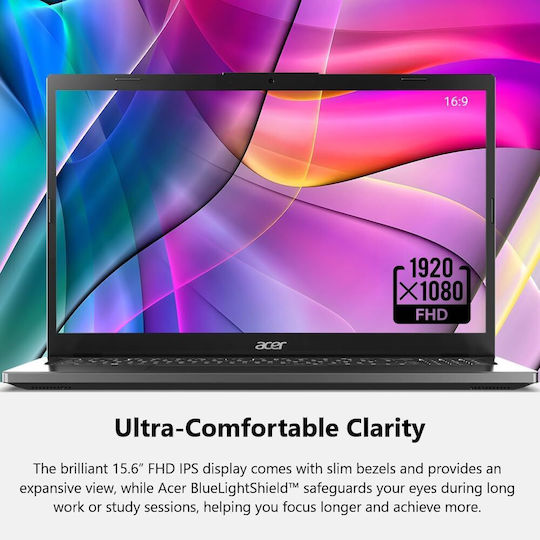 Acer Aspire 15 AI Ready A15-61M-R8B0 15.6" FHD (Ryzen 7-8840HS/16GB/1.0TB SSD/No OS) (US Keyboard) vue 7