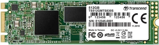Transcend 830S SSD 512GB M.2 Type with SATA III Connection view 4