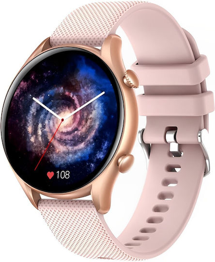 Tirana Fashion Smartwatch Idealstore Full Touch Ips Display Bluetooth Heart Rate Monitor Blood Pressure Blood Oxygen Saturation Sleep Weather Multi-sport Call Notifications Sms Social Media Ip67 Long Battery Gold Edition view 1