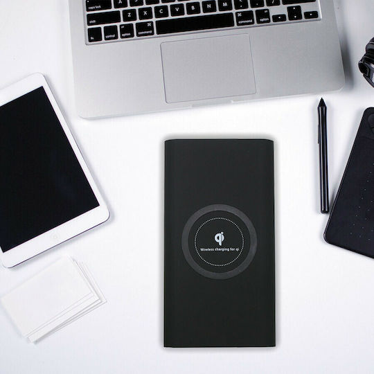 Qi Wireless Power Bank 8000mAh with USB-A Port Black view 3