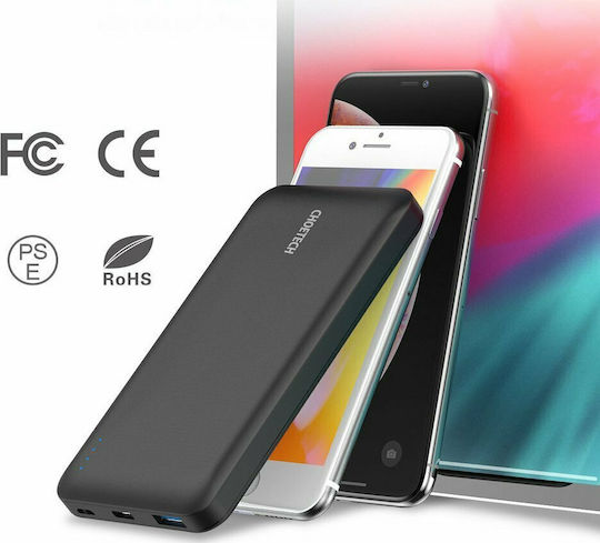 Choetech B627 Power Bank 10000mAh 18W with USB-A Port and USB-C Port Power Delivery / Quick Charge 3.0 Black view 7