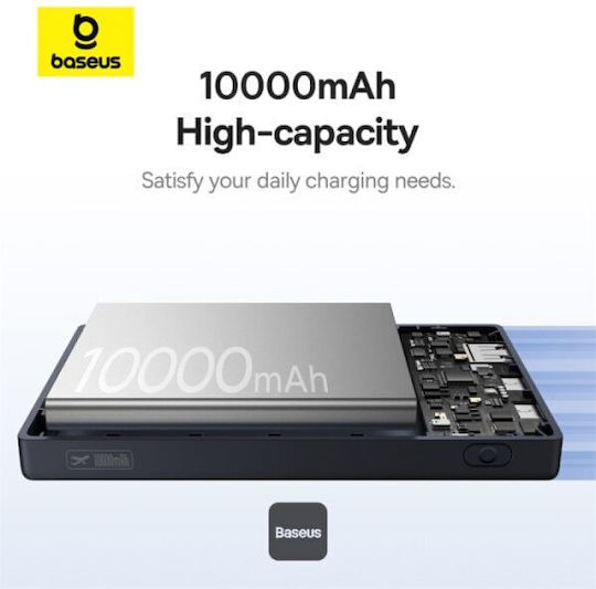 Baseus PicoGo Power Bank 10000mAh 20W with USB-A Port and 2 USB-C Power Delivery Ports White vue 7