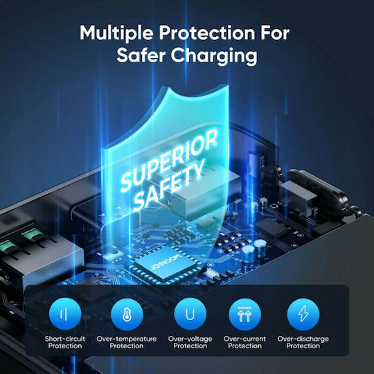 Joyroom JR-QP193 Power Bank 30000mAh 22.5W with 2 USB-A Ports and USB-C Port Black vue 6