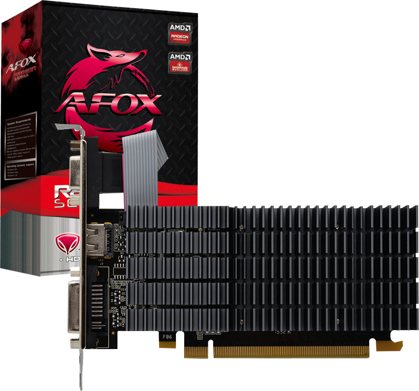 Afox Radeon R5 230 1GB GDDR3 Graphics Card AFR5230-1024D3L9-V2