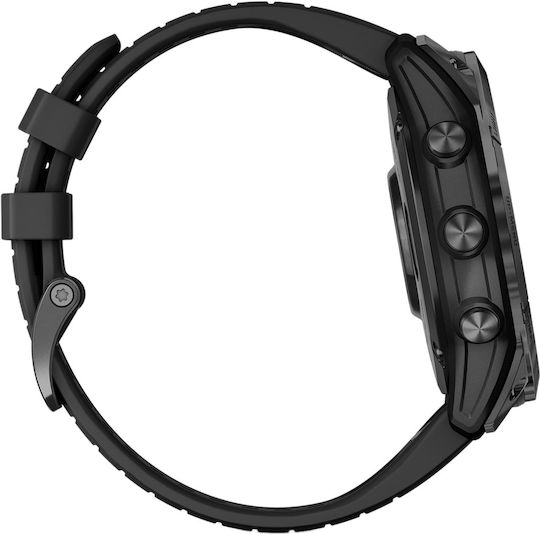 Garmin Fenix 7X Pro Sapphire Solar Edition Titanium 51mm Waterproof Smartwatch with Heart Rate Monitor (Carbon Grey DLC Titanium with Black Band) vista 3