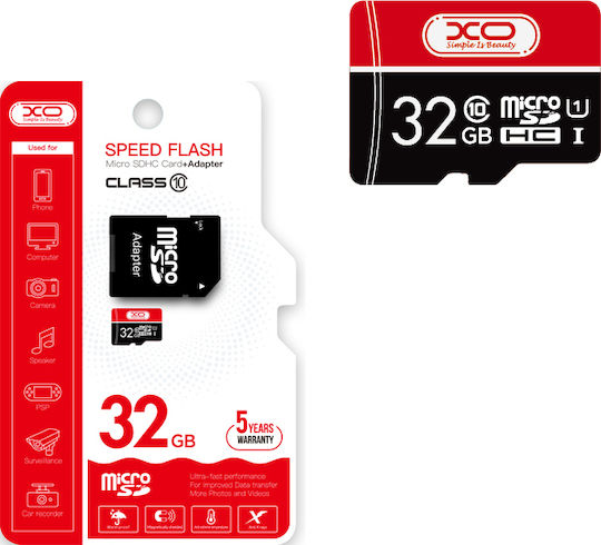 XO Speed Flash microSDHC 32GB U1 75MB/s With Adapter