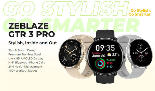 Zeblaze GTR 3 Pro Smartwatch with Heart Rate Monitor (Black) view 3