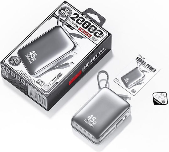 WK WP-50 Power Bank 20000mAh 45W Power Delivery White view 4