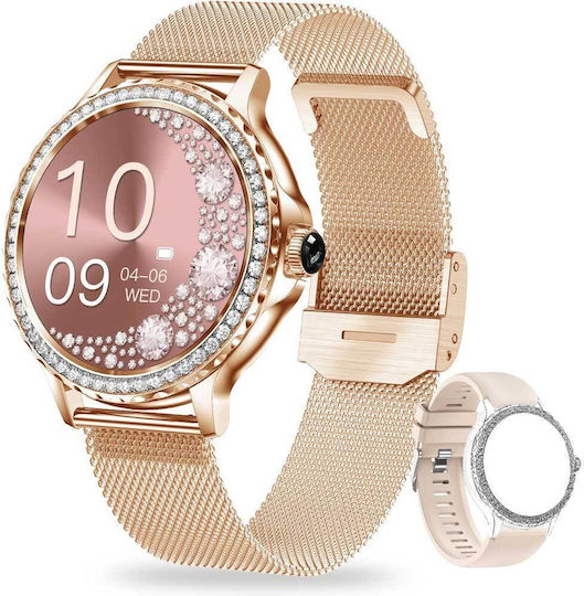SoPrii X1-A88 Smartwatch with Heart Rate Monitor (Gold)