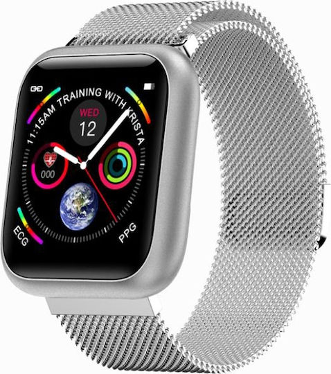 F11 Smartwatch with Heart Rate Monitor (Silver) vue 6