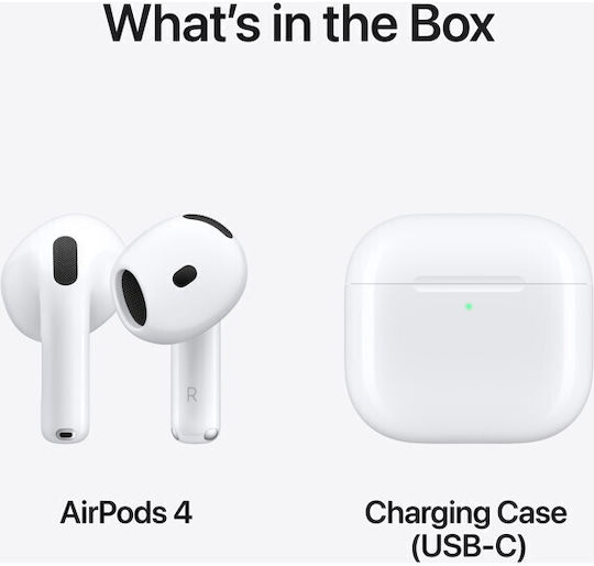 Apple AirPods 4 Earbud Bluetooth Handsfree Earphones with Sweat Resistance and Charging Case White vue 5