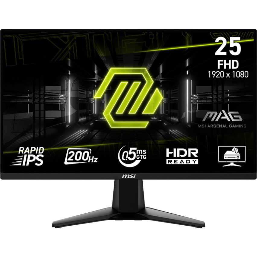 MSI MAG 255F E20 IPS Gaming Monitor 24.5" FHD 1920x1080 200Hz with Response Time 0.5ms GTG view 1