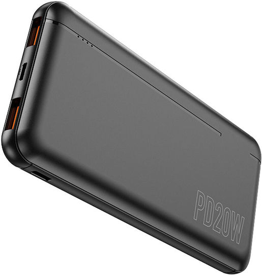 Lamtech Power Bank 10000mAh 22.5W with 2 USB-A Ports and USB-C Port Power Delivery / Quick Charge 3.0 Black vue 3