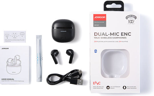 Joyroom JR-TL11 Earbud Bluetooth Handsfree Earphones with Sweat Resistance and Charging Case Black view 3