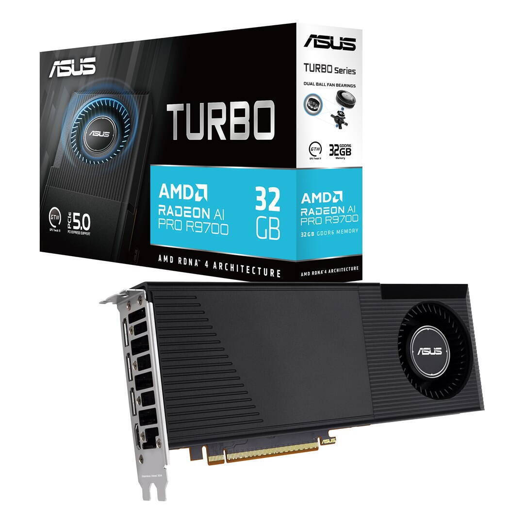 Asus Radeon AI Pro R9700 32GB GDDR6 Graphics Card 90YV0MN0-M0NM00 view 1