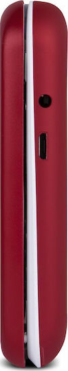 Doro 6040 Single SIM Mobile with Large Buttons Red view 3