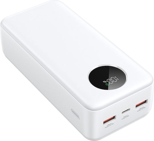 BWOO Power Bank 30000mAh 22.5W with 2 USB-A Ports and USB-C Port Power Delivery / Quick Charge 3.0 White view 1