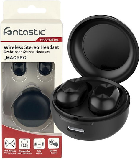 Fontastic Macaro In-ear Bluetooth Handsfree Earphones with Charging Case Black view 2