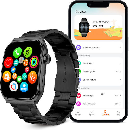 Ksix Olympo Smartwatch with Heart Rate Monitor (Black) view 5