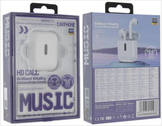 Proda PD-BT220 Earbud Bluetooth Handsfree Earphones White view 5