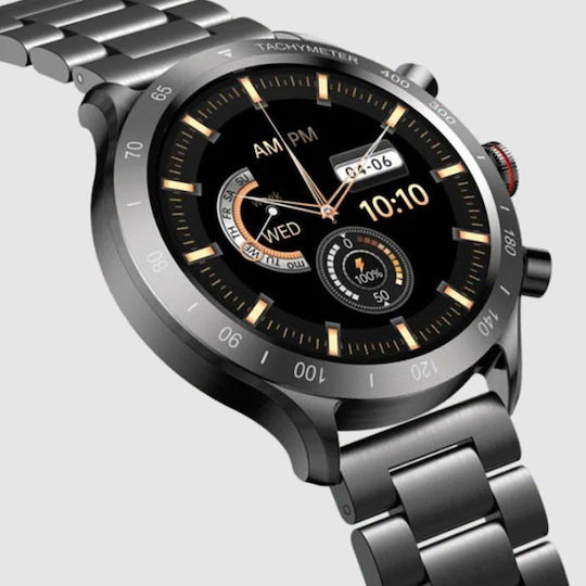 Riversong Motive 9 Max Stainless Steel Smartwatch with Heart Rate Monitor (Gray) view 3