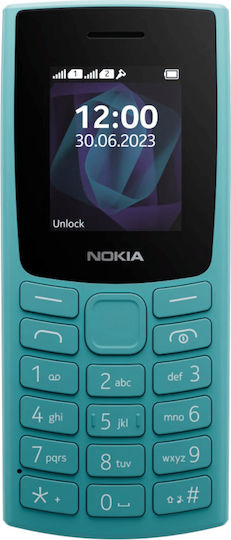 Nokia 105 4G Dual SIM Mobile with Buttons (English Menu) Cyan view 4