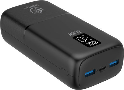 Rebeltec P30 Power Bank 30000mAh 22.5W with 2 USB-A Ports and USB-C Port Power Delivery Black view 3