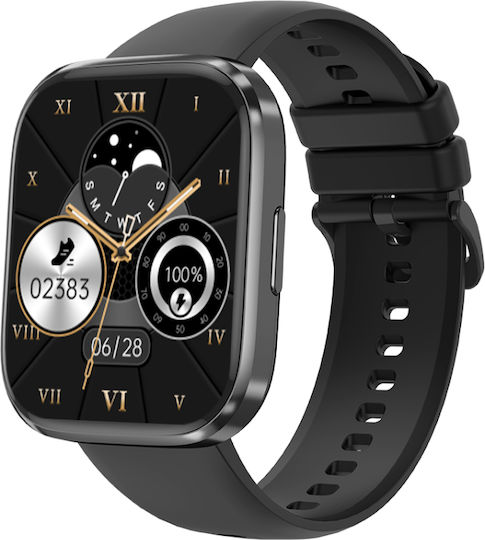 Naxius NXSTC-33 Smartwatch with Heart Rate Monitor (Black) view 2