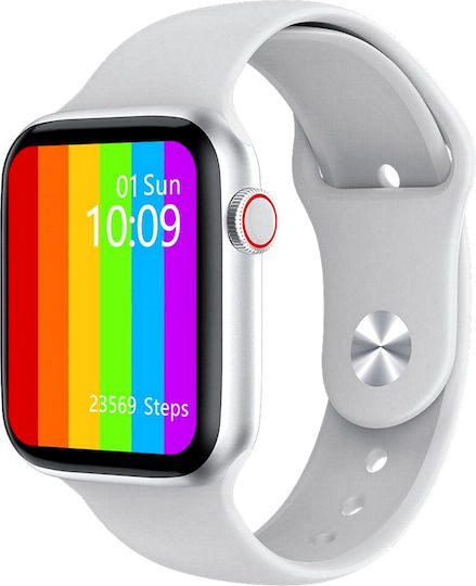 Smartwatch Pro W Edition Idealstore Ips Touchscreen Monitors Weather Forecast Heart Rate Sleep Ekg Blood Pressure Pregnancy Period Music Control Ip 68 Pedometer White