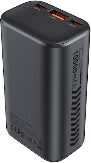 Choetech B701 Power Bank 10000mAh 30W with USB-A Port and 2 USB-C Ports Gray view 2