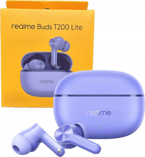 Realme Buds T200 Lite Bluetooth Handsfree Earphones with Sweat Resistance and Charging Case Purple view 5