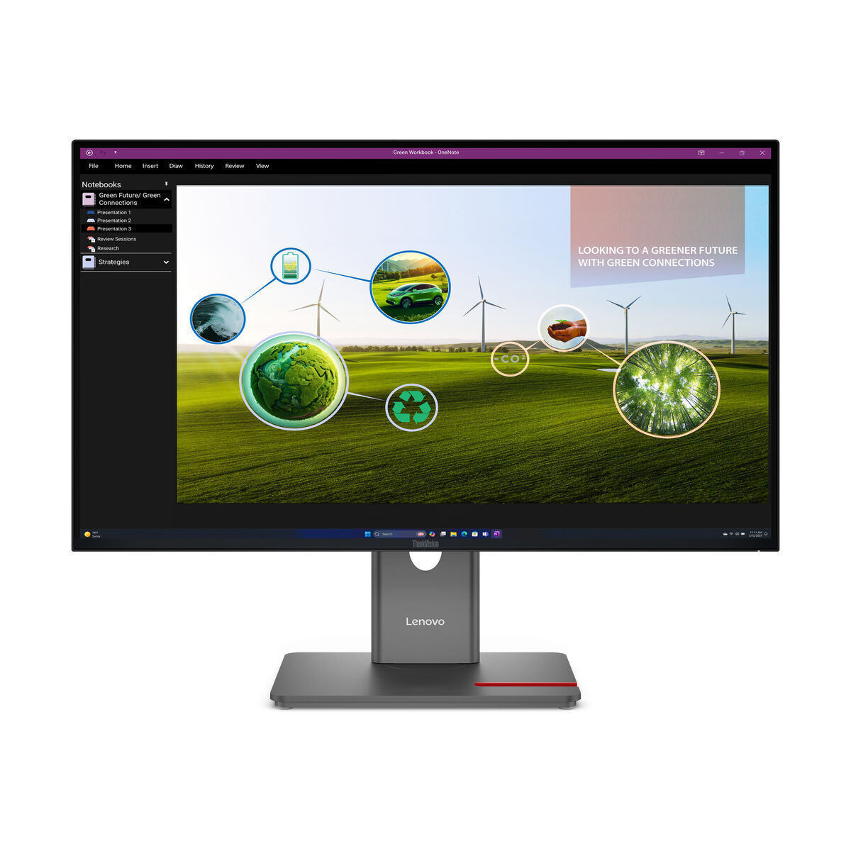 Lenovo ThinkVision P27Q-40 IPS Monitor 27" QHD 2560x1440 With Response Time 6ms GTG view 1