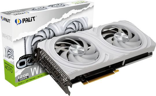 Palit GeForce RTX 4070 12GB GDDR6 White OC Graphics Card view 2