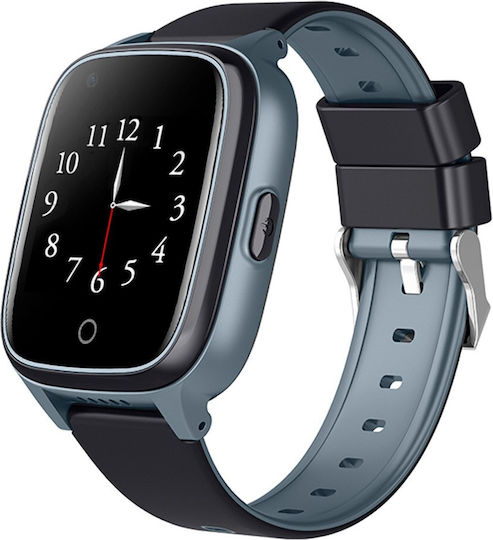 Wonlex D32S Smartwatch with SIM and Heart Rate Monitor (Black Case / Black Silicone Strap)