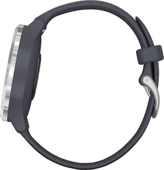 Garmin Vivomove 3 Stainless Steel 39mm Waterproof Smartwatch with Heart Rate Monitor (Silver/Blue) view 5