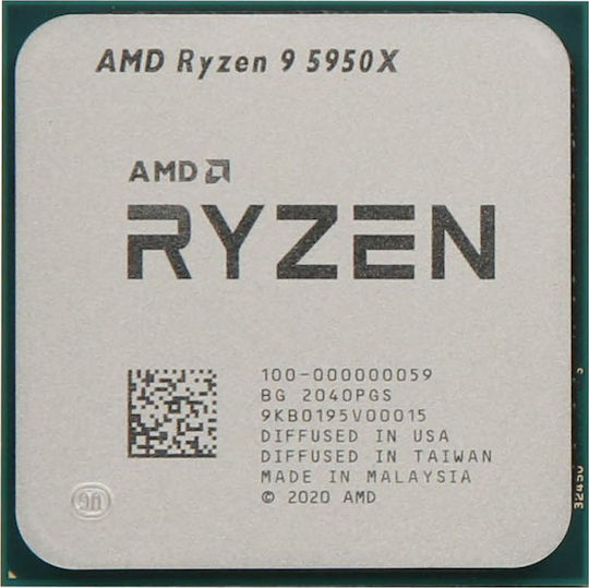 AMD Ryzen 9 5950X 3.4GHz Processor 16 Core for Socket AM4 Tray view 1