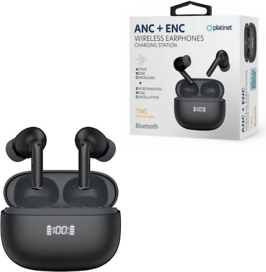 Platinet PM1002ANC In-ear Bluetooth Handsfree Earphones with Charging Case Black view 2