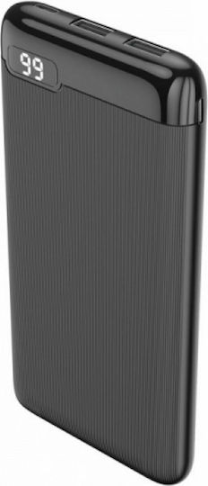 Setty Power Bank 10000mAh with 2 USB-A Ports Black view 1