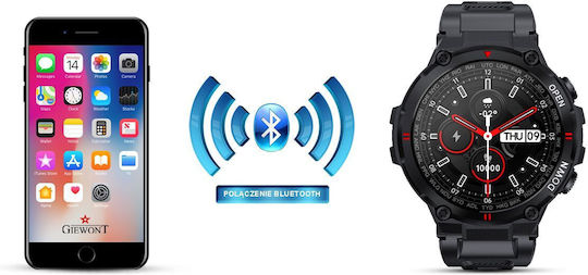 Giewont 430-1 Smartwatch with Heart Rate Monitor (Black) view 4