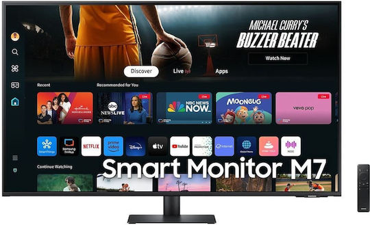 Samsung M70D VA HDR Smart Monitor 43" 4K 3840x2160 with Response Time 4ms GTG view 1