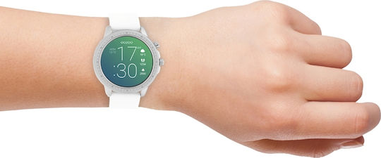 Oozoo Q00310 45mm Smartwatch with Heart Rate Monitor (Silver) view 4