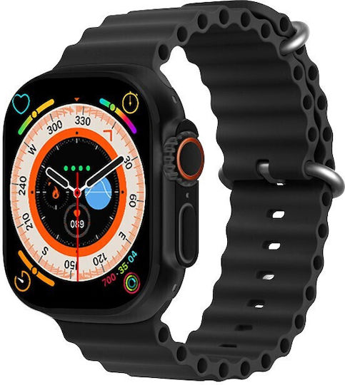 T900 Ultra Smartwatch with Heart Rate Monitor (Black)