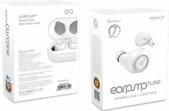 Sonic Gear TWS2 In-ear Bluetooth Handsfree Earphones with Charging Case White view 3