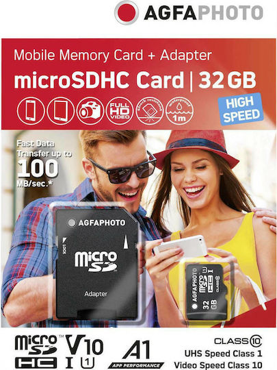 AgfaPhoto microSDHC 32GB U1 UHS-I with Adapter view 3
