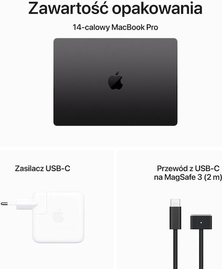 Apple MacBook Pro 14" (2023) 14.2" Retina Display 120Hz (M3-Pro 12-core/18GB/1TB SSD/19-Core) Space Black (International English Keyboard) view 4